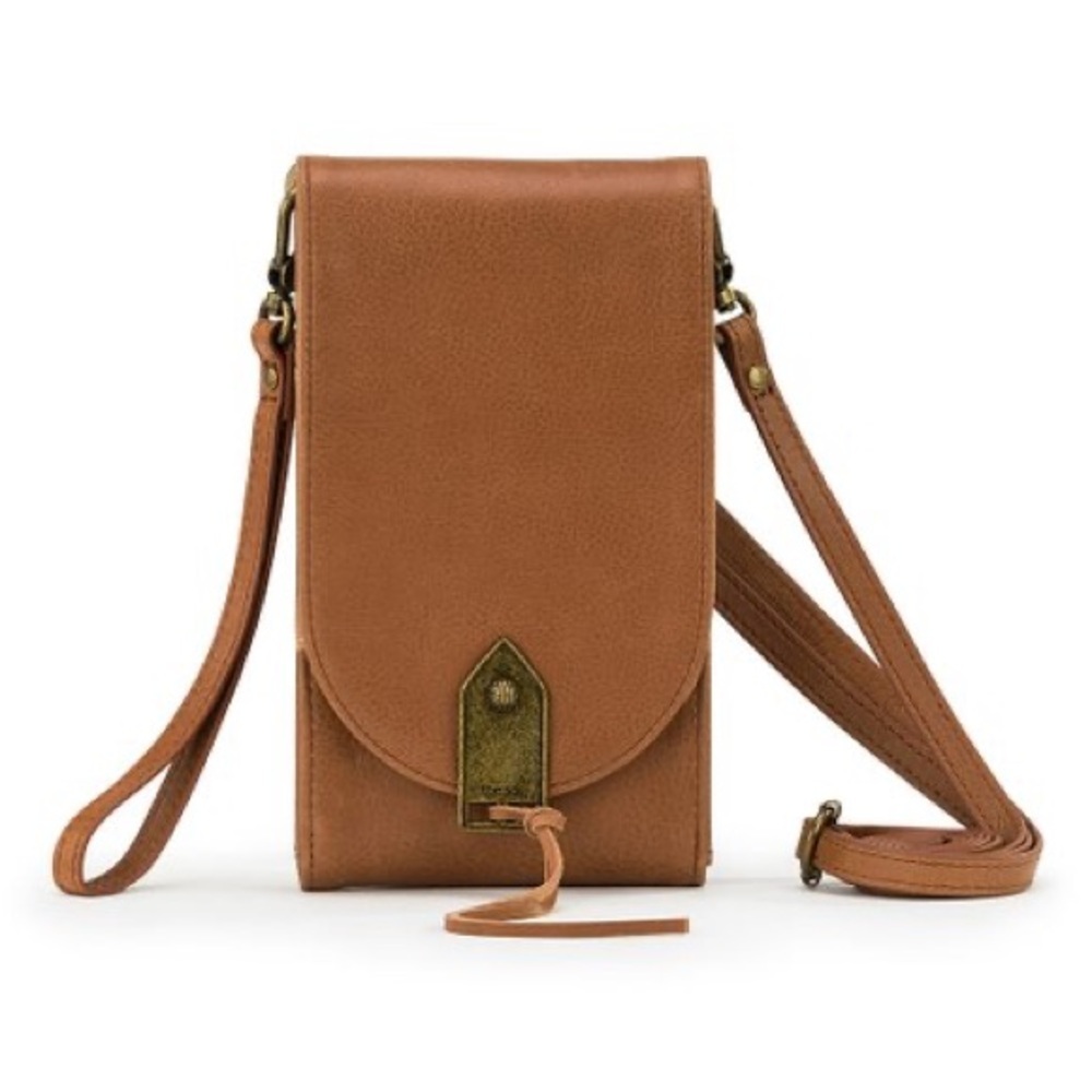 NWT The Sak Slim Playa Leather Convertible Crossbody in Tobacco